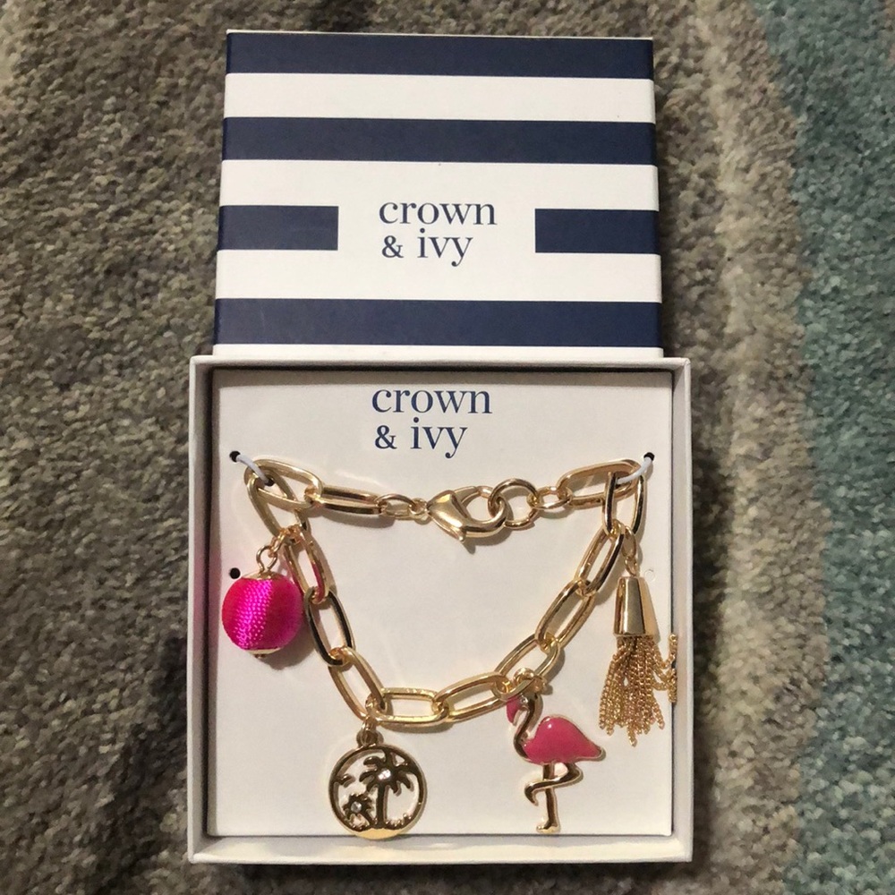 Crown and Ivy charm bracelet.